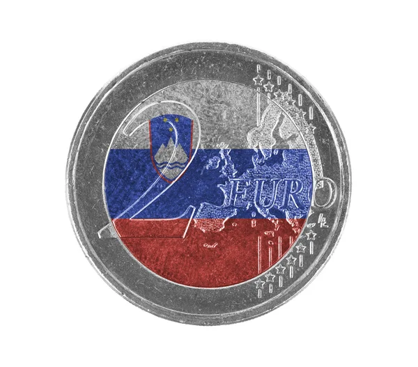 Moeda de euro, 2 euros — Fotografia de Stock