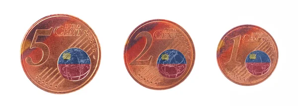 Europeiska unionen koncept - 1, 2 och 5 eurocent — Stockfoto