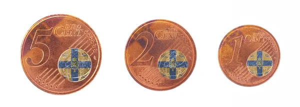 Pengar koncept - 1, 2 och 5 eurocent — Stockfoto