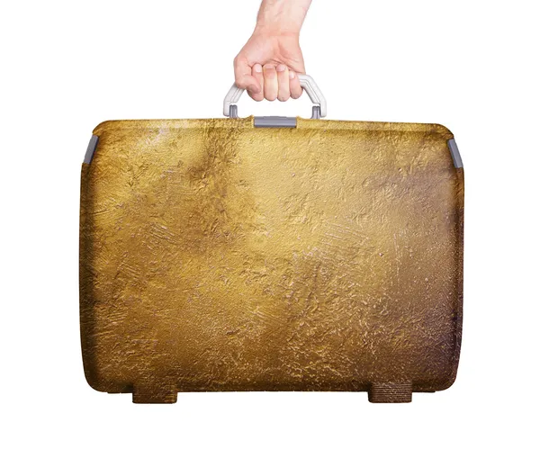 汚れおよび傷の使用プラスチック スーツケース — ストック写真