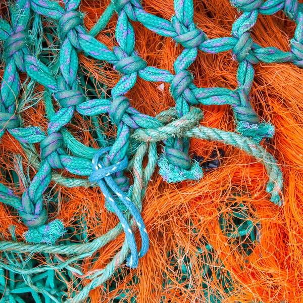 Абстрактный фон с грудой рыболовных сетей — стоковое фото