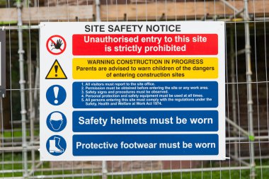Construction Signs building site clipart