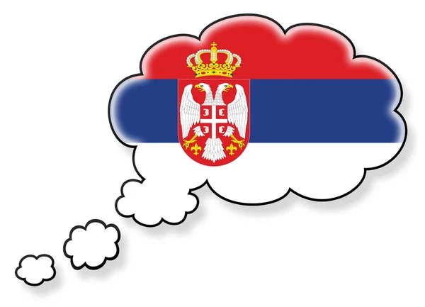 Флаг в облаке, выделенный на белом фоне — стоковое фото
