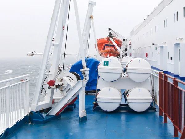 Lifeboats by deck — Stock Photo, Image