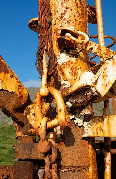 Detail Old Rusty Shipwreck Westfjords Northwest Iceland — Stock Photo, Image