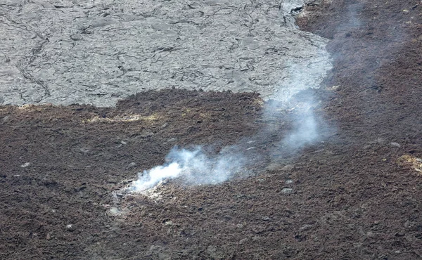 Closeup New Lavafield Volcano Eruption Fagradalsfjall Iceland — Stock Photo, Image