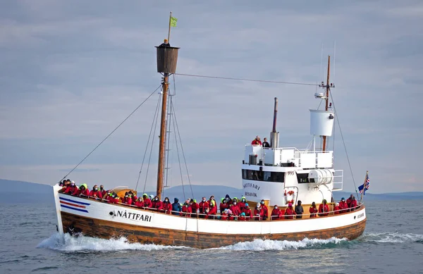 Husavik Ijsland Augustus 2021 Traditionele Ijslandse Boot Uit Hsavk Hsavik — Stockfoto