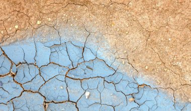 İzlanda 'da bir jeotermal bölgeden kurumuş çamur deseni, Hver.