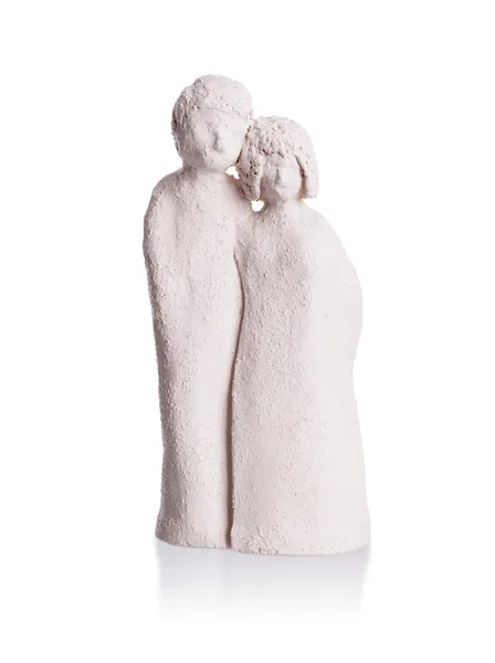 Estátua de barro de um casal — Fotografia de Stock