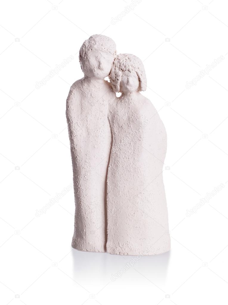 Clay statue of a couple