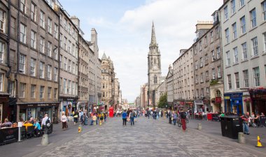 Edinburgh İskoçya 21 Temmuz: royal mile st bir miras olduğunu
