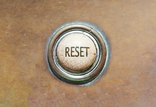 Botão velho - reset — Fotografia de Stock