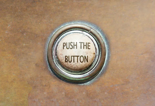 Old button - push the button — Stock Photo, Image