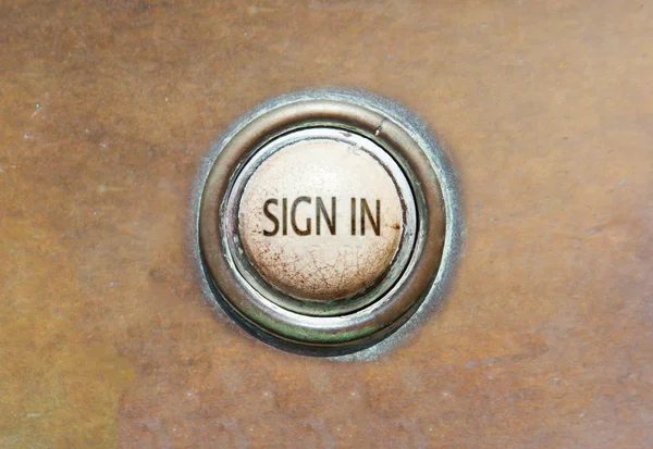 Old button - sign in — Stock Photo, Image