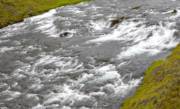 Rzeka Skoga Przed Wodospadem Skogafoss Islandia — Zdjęcie stockowe