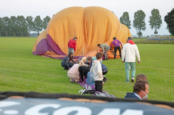 Joure Pays Bas Juillet 2021 Atterrissage Une Montgolfière Ballooning Est — Photo