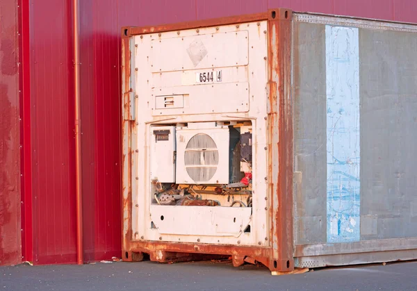Detail Motor Cooling Equipment Reefer Container — Stock Photo, Image