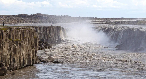 Могучий Водопад Селфосс Северо Востоке Исландии — стоковое фото