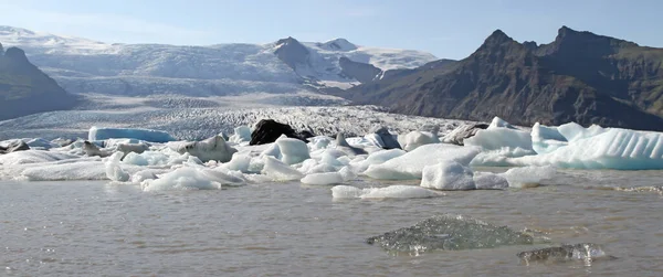 Fjallsarlon Gletschersee Voller Schwimmender Eisberge Der Nähe Des Fjallsjokull Gletschers — Stockfoto