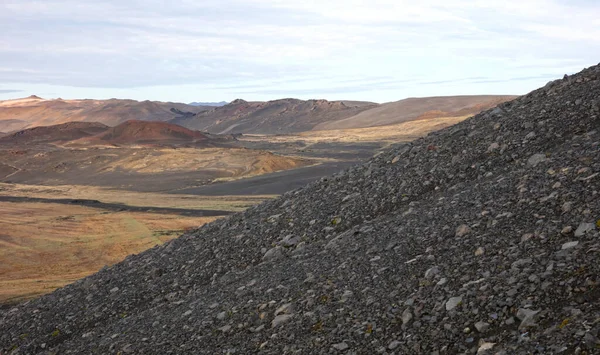 Άποψη Από Τον Κρατήρα Hverfjall Στην Ισλανδία Ακατέργαστη Φύση — Φωτογραφία Αρχείου
