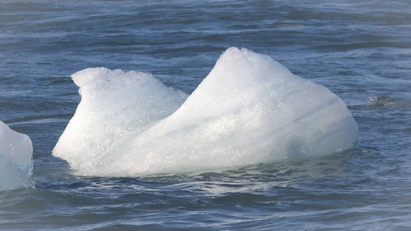 Icebergs Flottant Plage Diamants Jokulsarlon Islande — Photo