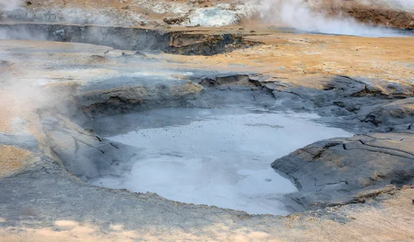 Boiling Mudpool Hverir Namafjall Northern Iceland Krafla Area — Stock Photo, Image