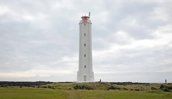White Lighthouse Extreme West Coast Iceland — Stock Photo, Image