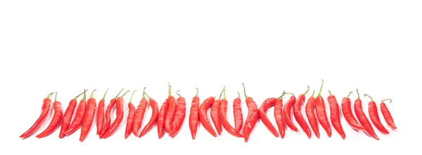 Chiles Rojos Picantes Aislados Sobre Fondo Blanco —  Fotos de Stock