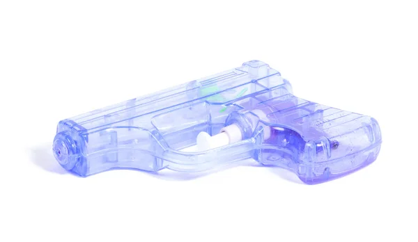 Smple Blue Small Water Pistol Isolated White Background — стоковое фото