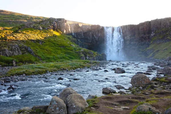 Vodopád Gufufoss Cestě Města Seydisfjordur Východním Islandu Letní Čas — Stock fotografie