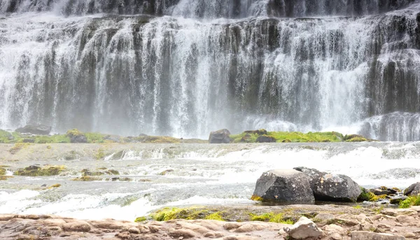 Dynjandi Close Deze Waterval Beroemdste Waterval Van West Fjorden Een — Stockfoto