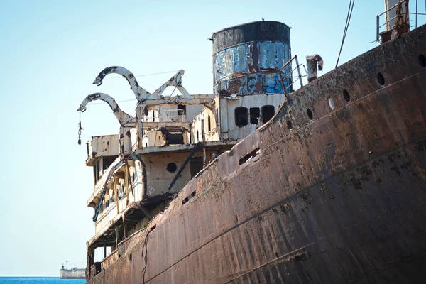 Schiffbruch Arrecife Lanzarote Spanien Vor Vielen Jahren Gesunken — Stockfoto