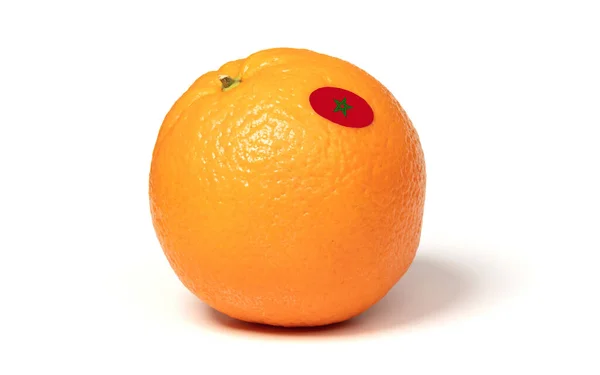 Stor Orange Från Marocko Isolerad Vit Bakgrund — Stockfoto