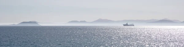 Ship Far Away Lanzarote Fuerteventura Spain — Stock Photo, Image