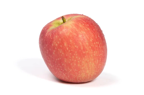 Isolierter Roter Apfel Isoliert Auf Weißem Hintergrund — Stockfoto