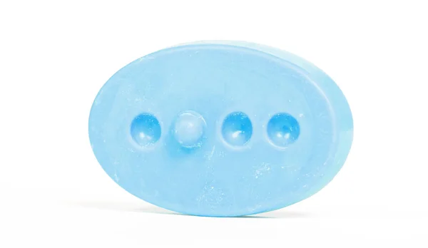 Spezielle Blaue Seife Isoliert Auf Weißem Hintergrund Konzept Der Körperpflege — Stockfoto