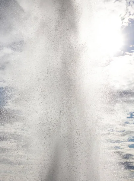 Eruption Strokkur Geyser Morning Sun Iceland — Stock Photo, Image