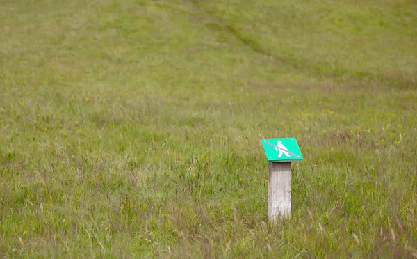 Walking Sign Site Iceland Selective Focused — Stock Photo, Image