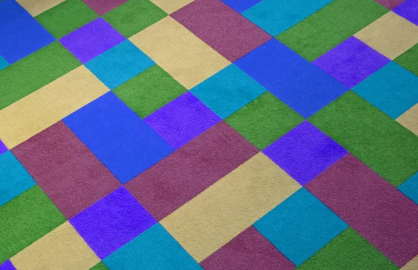 Bright Colorful Carpet Floor Used Slightly Dirty — Stock Photo, Image