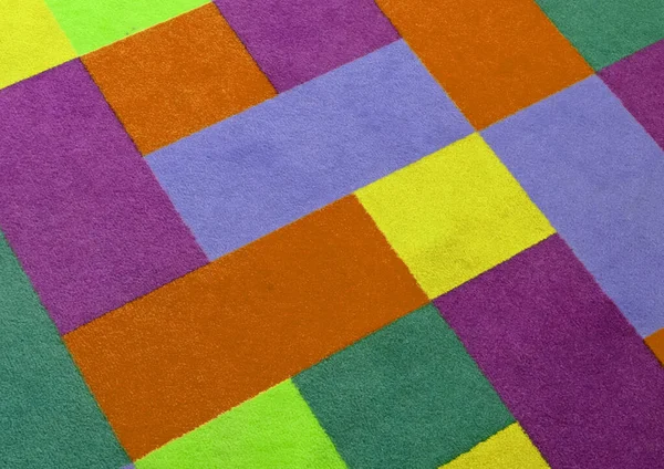 Bright Colorful Carpet Floor Used Slightly Dirty — Stock Photo, Image