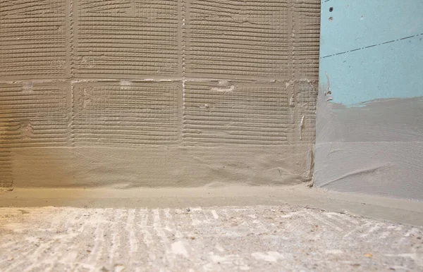 Making Wall Floors Waterproof Shower House — Stock Photo, Image