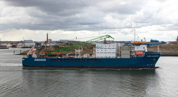 Ijmuiden Netherlands April 2022 General Cargo Eems Duisburg Moving Harbor — Stock Photo, Image