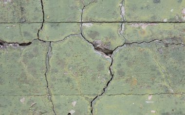 2. Dünya Savaşı 'nda Hollanda' daki bir sığınaktan beton çatlamış.