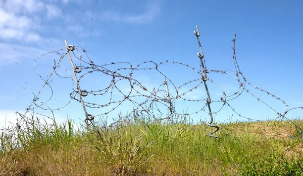 Alambre Púas Viejo Búnker Segunda Guerra Mundial Utilizado Por Holandés —  Fotos de Stock