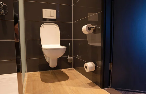 View Toilet Hotel Room Luxurious Life — Zdjęcie stockowe