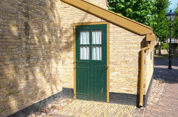 Closed Backdoor Old House Netherlands — Stockfoto