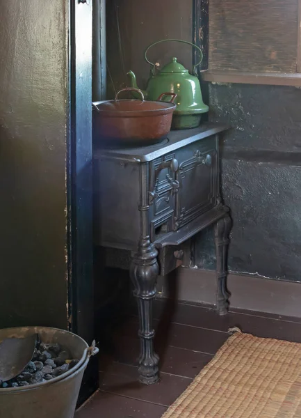 Interior Una Cocina Holandesa Década 1920 Está Uso — Foto de Stock
