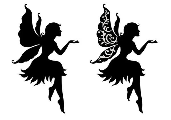 Silhouette girl — Stock Vector