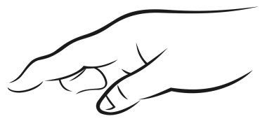 işaret eden bir ele