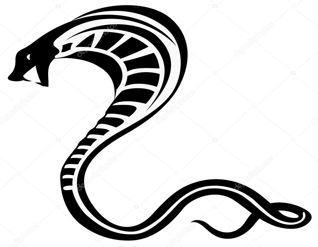 Stylized highly detailed snake cobra Royalty Free Vector